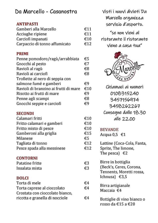 Da Marcello Hotel Genoa Ngoại thất bức ảnh